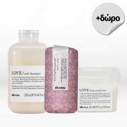 Davines Love Curl Kit (Shampoo 250ml, Conditioner 250ml, Serum 250ml)