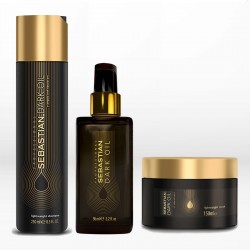 Dark Oil Lightweight Shampoo 250ml, Mask 150ml & Oil 95ml - Sebastian Professional