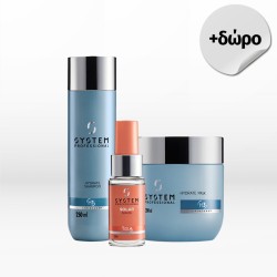 System Professional Hydrate Set (Shampoo 250ml & Mask 200ml) FREE Solar Sun Oil 30ml