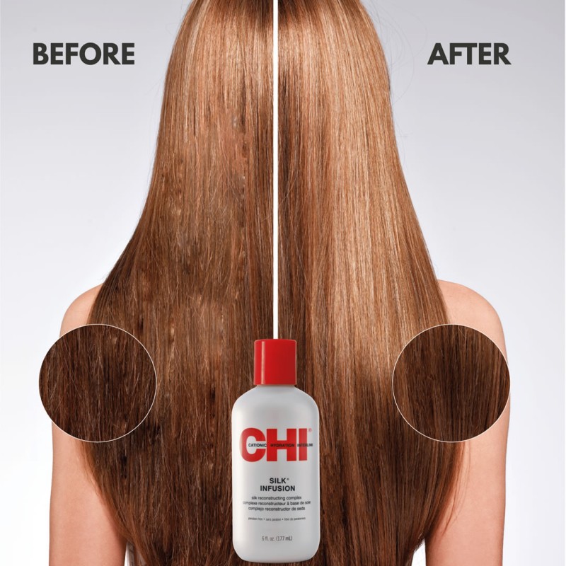 CHI Silk Infusion - Reconstructing treatment suitable for all hair types, also great for skin hydration