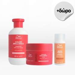 Wella Professionals Invigo Color Brilliance Fine Set (Shampoo 300ml, Mask 150ml) ΔΩΡΟ Deep Nourishing Shampoo 50ml