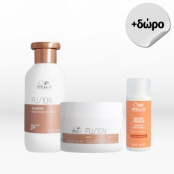 Wella Professionals Fusion Set (Shampoo 250ml, Mask 150ml) FREE Deep Nourishing Shampoo 50ml