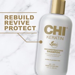 CHI Keratin Ultimate Routine (Shampoo 355ml, Conditioner 355ml, Silk Infusion 59ml)