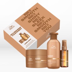 Wella Professionals Ultimate Smooth Holiday Set (Shampoo 250ml, Mask 150ml, Serum 30ml) - 4068359278248