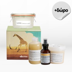 Davines Nounou Box (Shampoo 250ml, Conditioner 250ml, Keratin Sealer 100ml) ΔΩΡΟ Love Candle 100gr