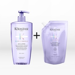 Kérastase Blond Absolu Bain Lumiere Set (Shampoo 500ml & Refill Pouch Shampoo 500ml)