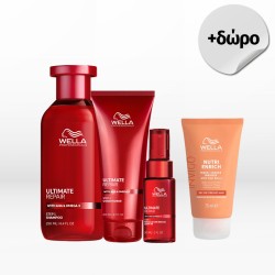 Wella Professionals Ultimate Repair Trio (Shampoo 250ml, Conditioner 200ml, Miracle Rescue 30ml) FREE Deep Nourishing Mask 75ml