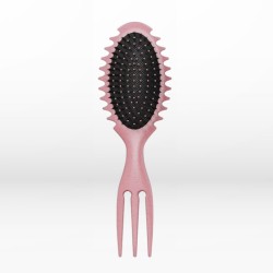 SalonTech Curly Hair Styling Brush Double Pink