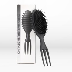 SalonTech Curly Hair Styling Brush Double Black