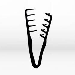 Textured styling comb Black