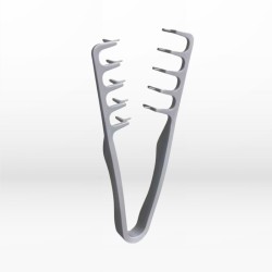 Textured styling comb Grey