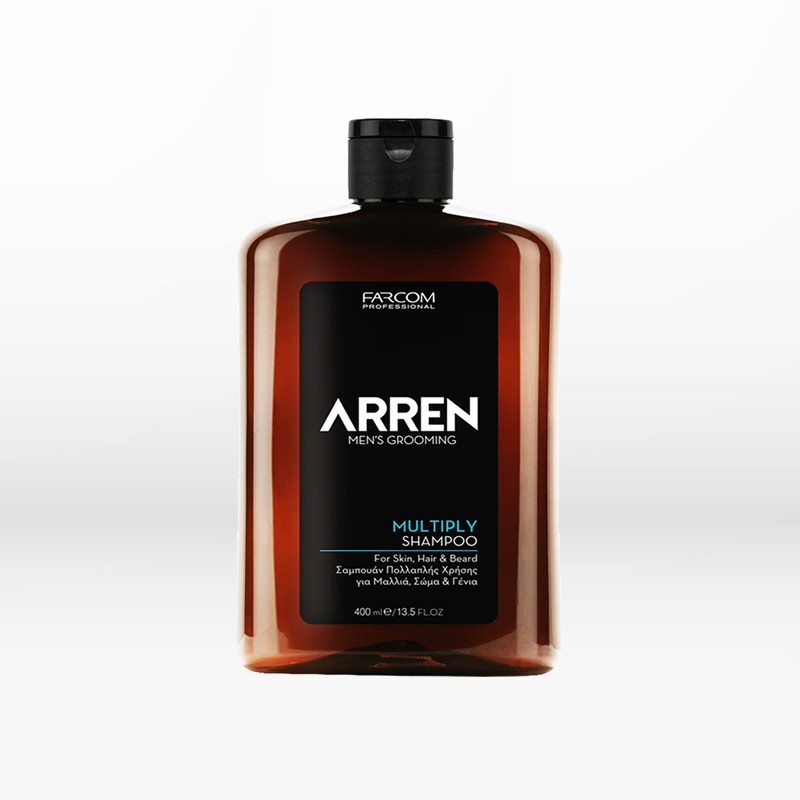 Farcom Professional Arren Men`s Grooming Multiply Shampoo (for Skin, Hair & Beard) 400ml