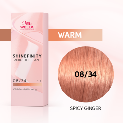 Wella Professionals Shinefinity Zero Lift Glaze 08/34 Spicy Ginger 60ml