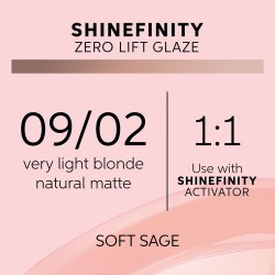 Wella Professionals Shinefinity Zero Lift Glaze 09/02 Soft Sage 60ml