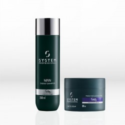 System Professional Man Set για Όλους τους τύπους (Energy Shampoo 250ml & Matte Cream 80ml) ΔΩΡΟ travel size shampoo 50ml