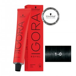 Schwarzkopf Professional Igora Royal 1-0 Φυσικό Μαύρο 60ml