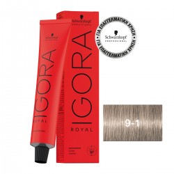 Schwarzkopf Professional Igora Royal 9-1 Ξανθό Πολύ Ανοιχτό Σαντρέ 60ml