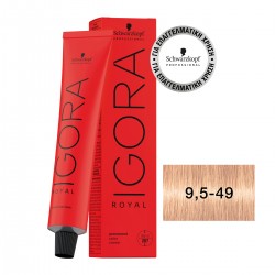 Schwarzkopf Professional Igora Royal 9,5-49 Ξανθό Ιβουάρ Μπεζ Βιολέ 60ml