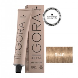 Schwarzkopf Professional Igora Royal Absolutes 9-40 Ξανθό Πολύ Ανοιχτό Μπεζ Φυσικό 60ml