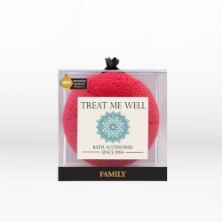 Treat Me Well Σφουγγάρι Family Small Round Red (Σφουγγάρι Μπάνιου για όλη την Οικογένεια)