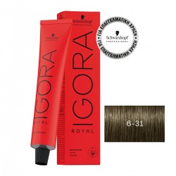 Schwarzkopf Professional Igora Royal Cools 6-31 Ξανθό Σκούρο Ματ Σαντρέ 60ml