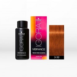 Schwarzkopf Professional Igora Vibrance 7-77 Ξανθό Μεσαίο Έντονο Χάλκινο 60ml