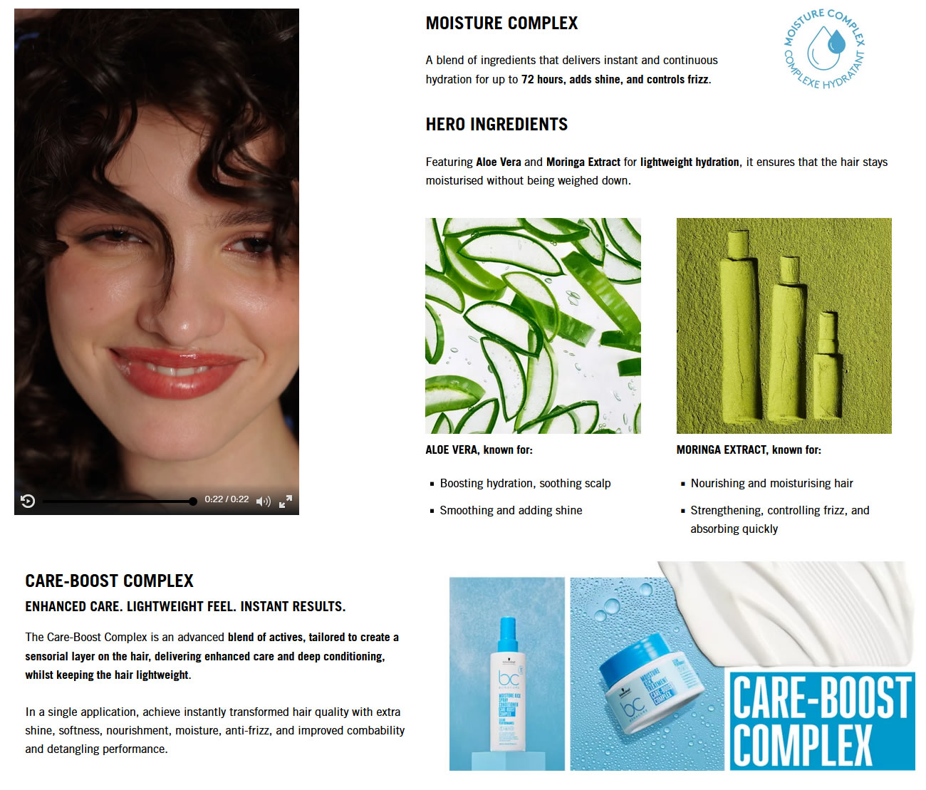 Schwarzkopf Professional Bc Bonacure Moisture Kick Shampoo with aloe vera before - after